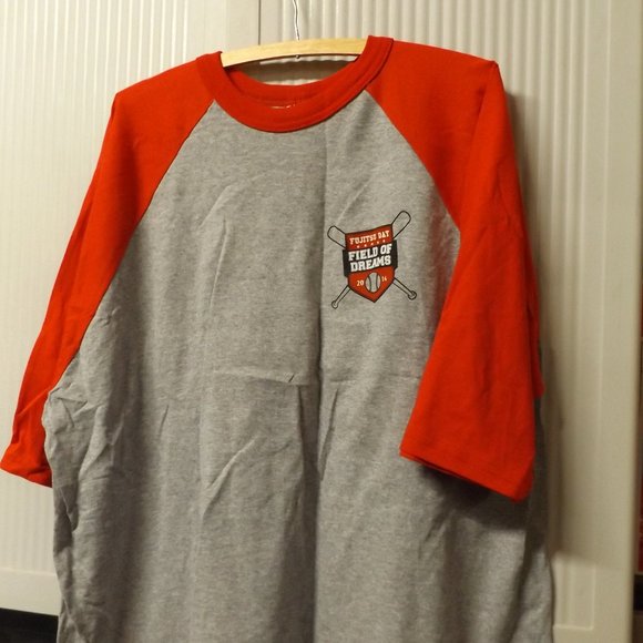FIELD OF DREAMS, #14, RED/GRAY BASEBALL T-SHIRT, SIZE 3XL, FIJITSU - Picture 1 of 3